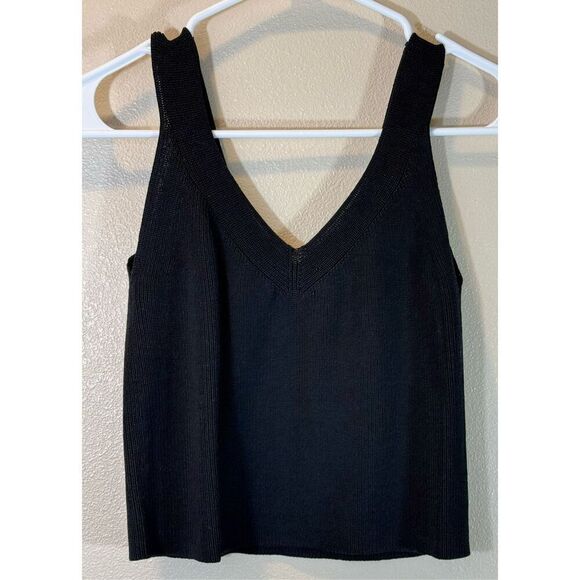 Frank & Oak Boho Short Y2K Edgy Academia V-Neck Crop Top Tank Top Women’s M - Picture 2 of 8